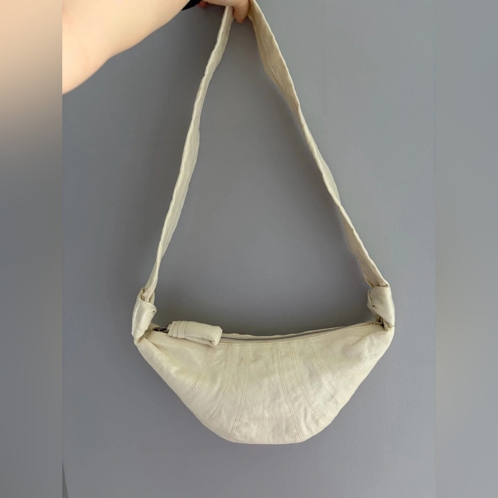 Lemaire Small Croissant Bag in Almond Milk